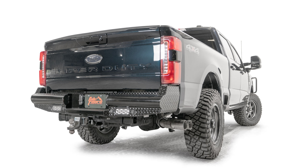 Fab Fours Black Steel Rear Bumpers For 2023-2026 Ford F-250/350/450 - FS23-T5950-1