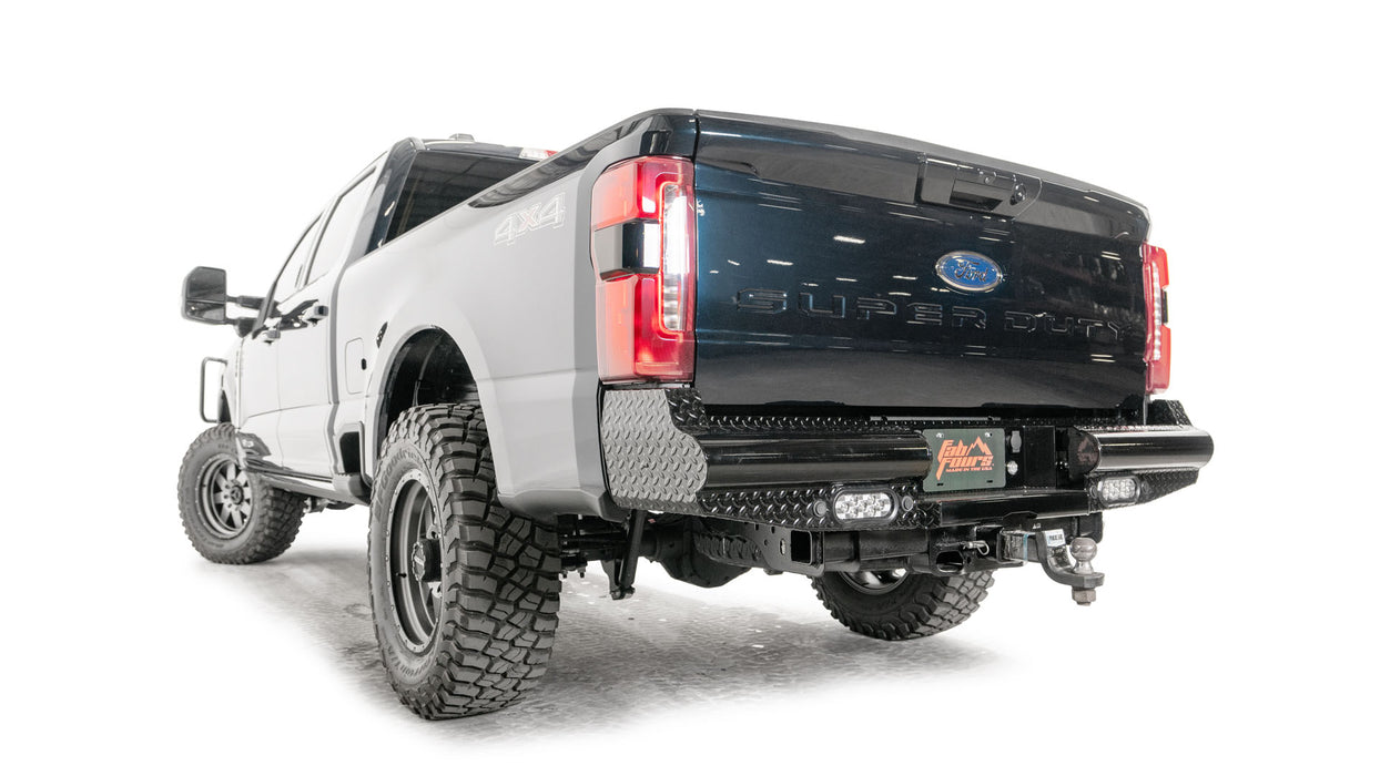 Fab Fours Black Steel Rear Bumpers For 2023-2026 Ford F-250/350/450 - FS23-T5950-1