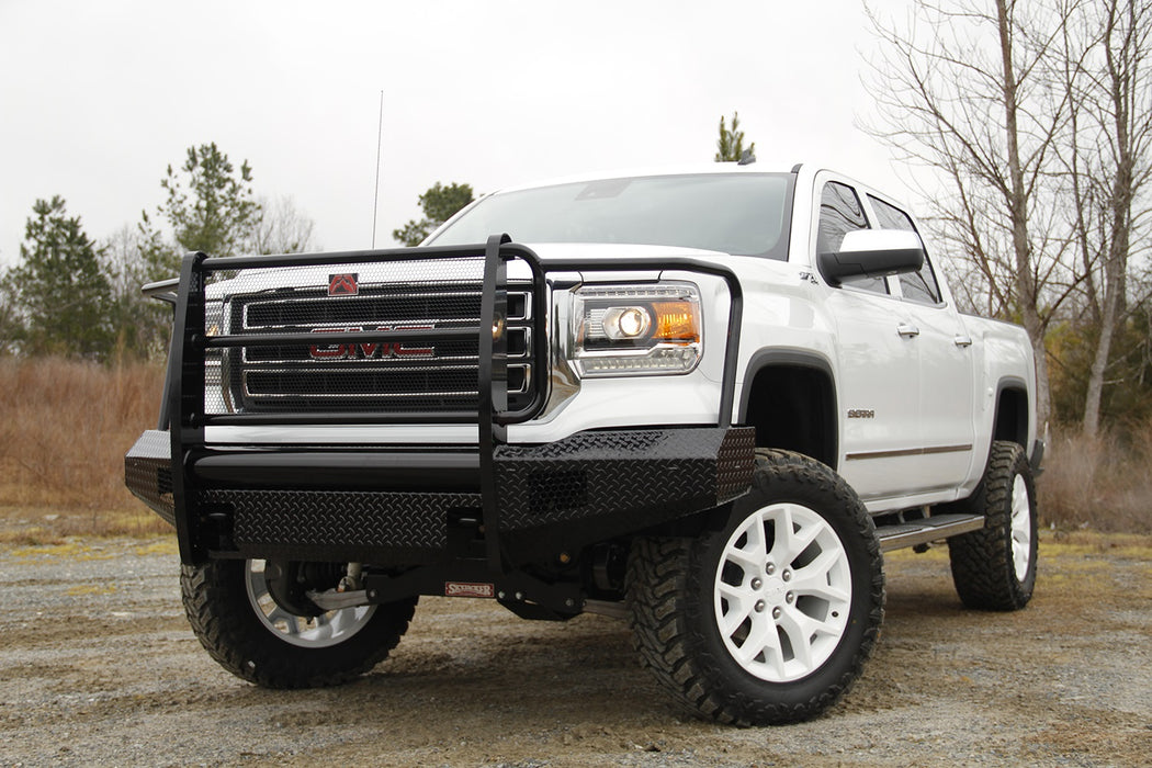 Fab Fours Black Steel Front Bumpers For 2007-2013 GMC Sierra 1500