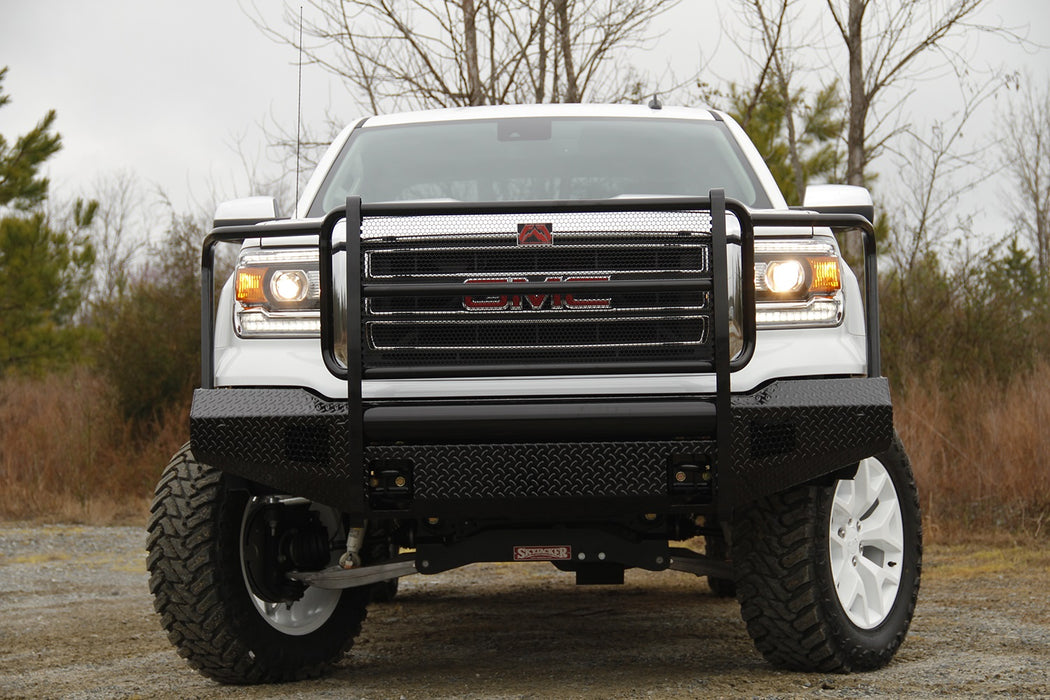 Fab Fours Black Steel Front Bumpers For 2007-2013 GMC Sierra 1500