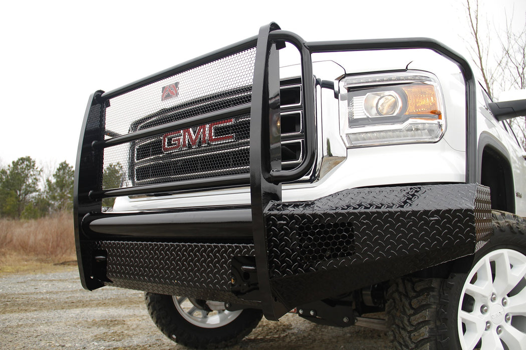 Fab Fours Black Steel Front Bumpers For 2007-2013 GMC Sierra 1500