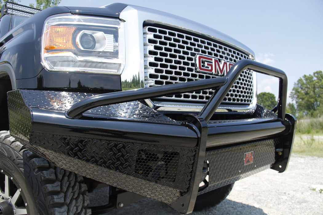 Fab Fours Black Steel Front Bumpers For 2011-2014 GMC Sierra 2500/3500