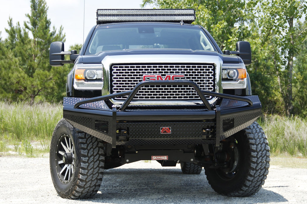 Fab Fours Black Steel Front Bumpers For 2015-2019 GMC Sierra 2500/3500