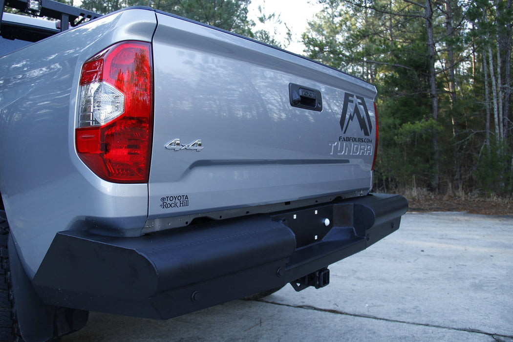Fab Fours Black Steel Elite Rear Bumpers For 2007-2013 Toyota Tundra - TT07-U1550-1