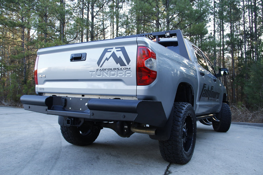 Fab Fours Black Steel Elite Rear Bumpers For 2014-2021 Toyota Tundra - TT14-U2850-1