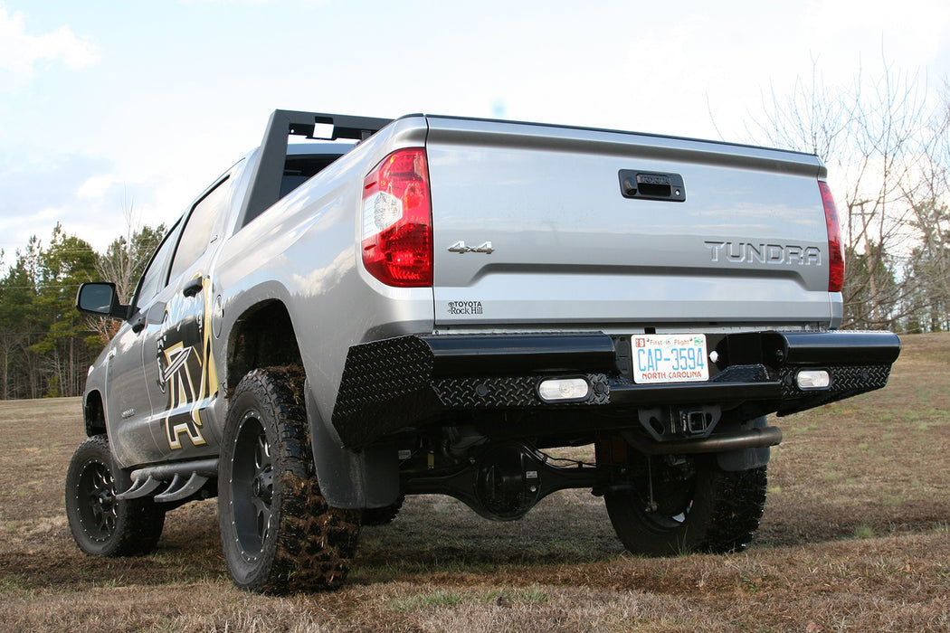 Fab Fours Black Steel Rear Bumpers For 2014-2021 Toyota Tundra - TT14-T2850-1