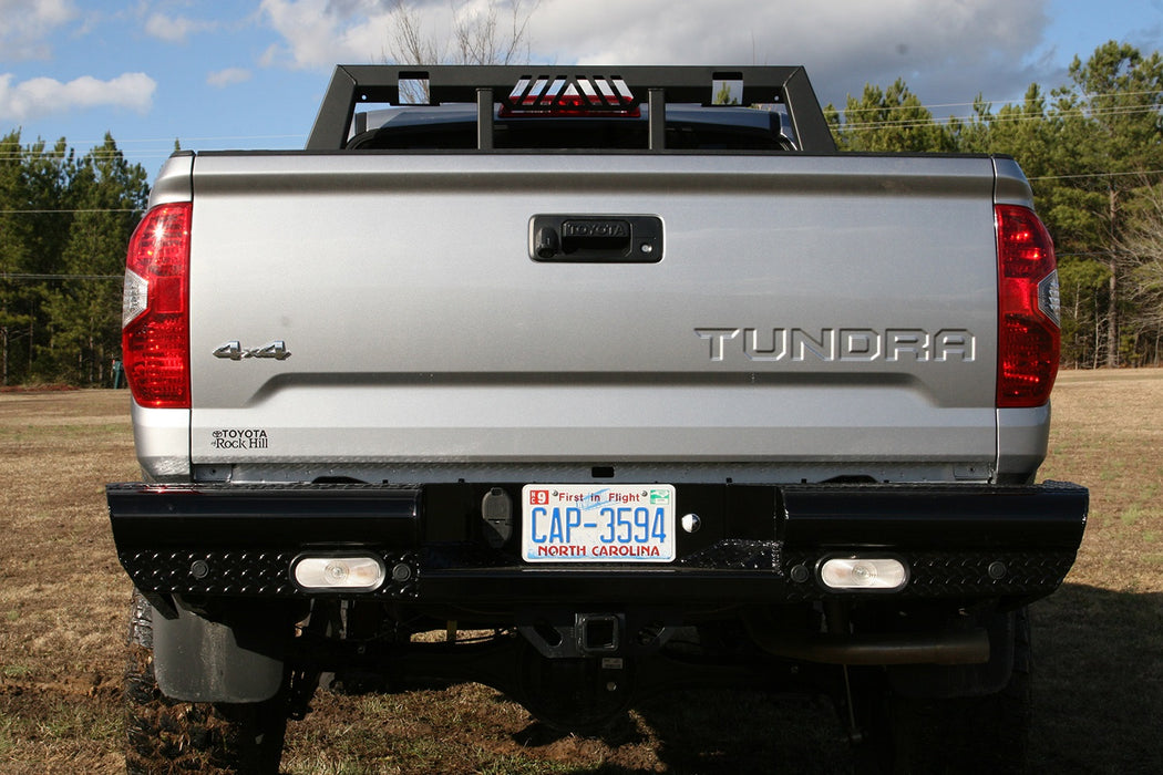 Fab Fours Black Steel Rear Bumpers For 2014-2021 Toyota Tundra - TT14-T2850-1