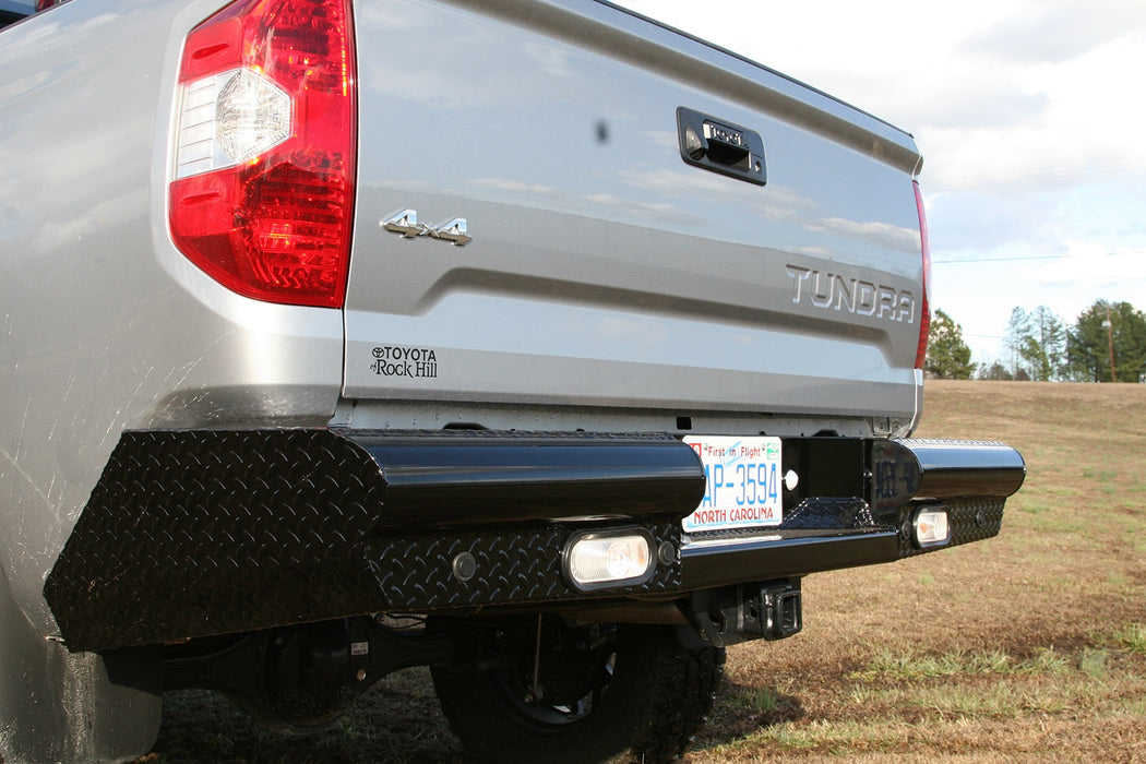 Fab Fours Black Steel Rear Bumpers For 2014-2021 Toyota Tundra - TT14-T2850-1