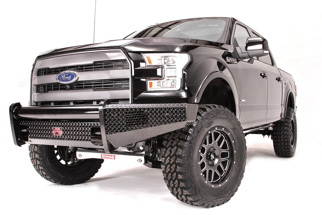 Fab Fours Black Steel Front Bumpers For 2009-2014 Ford F-150