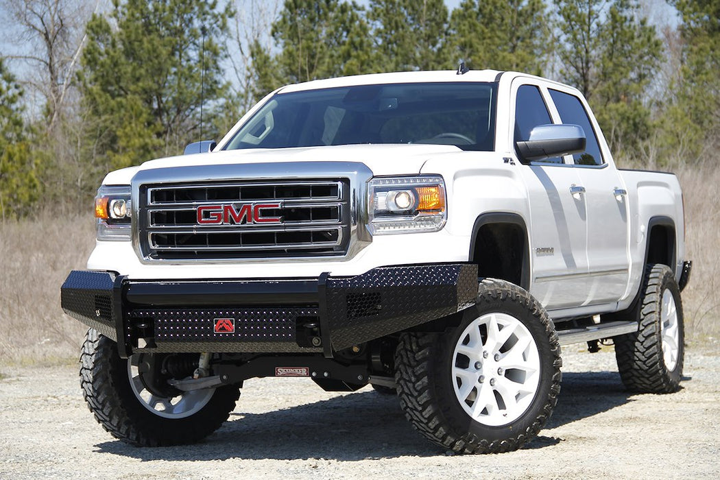 Fab Fours Black Steel Front Bumpers For 2007-2013 GMC Sierra 1500