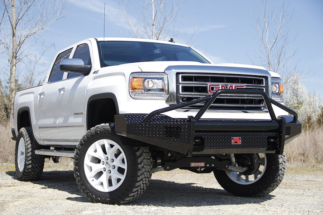 Fab Fours Black Steel Front Bumpers For 2007-2013 GMC Sierra 1500