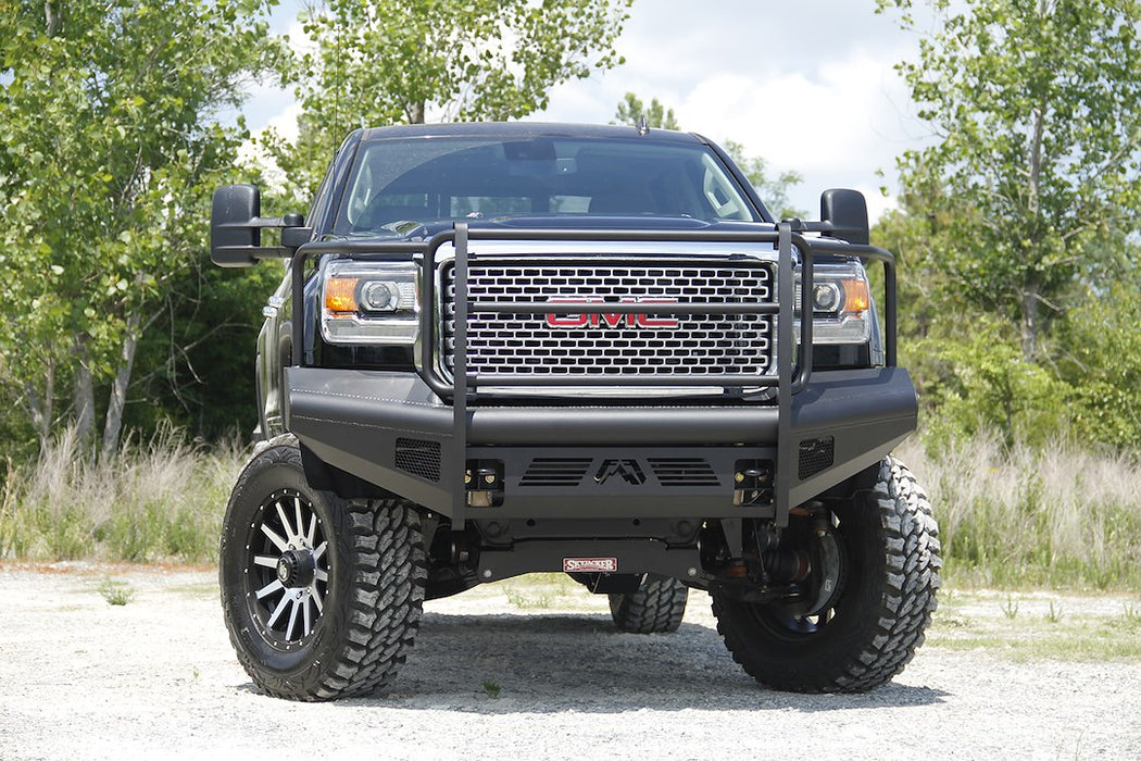 Fab Fours Black Steel Elite Front Bumpers For 2015-2019 GMC Sierra 2500/3500