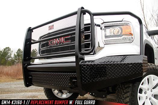 Fab Fours Black Steel Front Bumpers For 2014-2015 GMC Sierra 1500