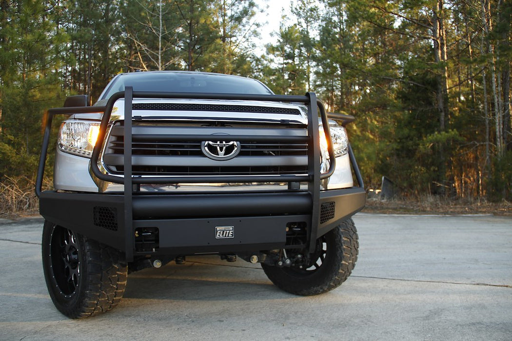 Fab Fours Black Steel Elite Front Bumpers For 2007-2013 Toyota Tundra