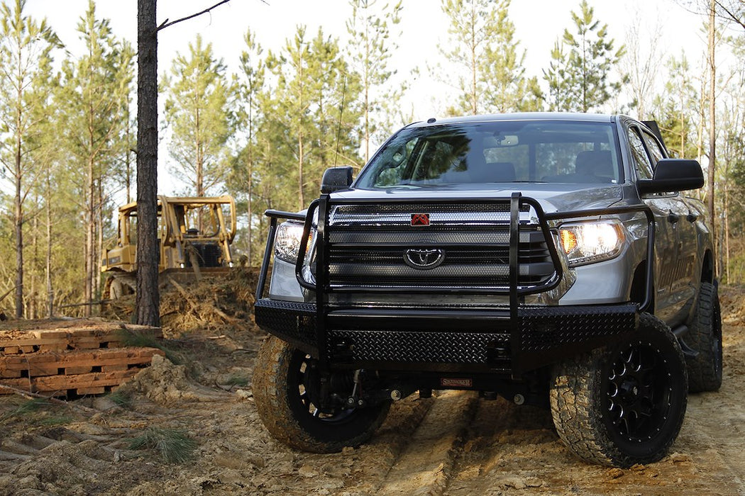 Fab Fours Black Steel Front Bumpers For 2014-2021 Toyota Tundra