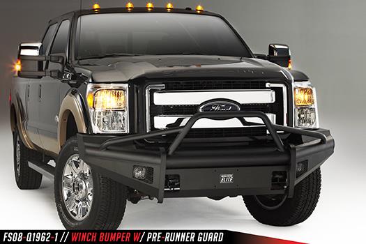 Fab Fours Black Steel Elite Front Bumpers For 2009-2014 Ford F-150