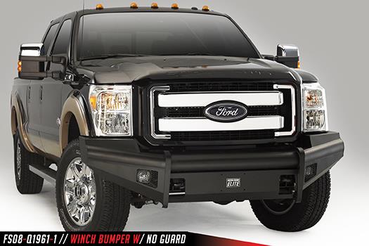 Fab Fours Black Steel Elite Front Bumpers For 2009-2014 Ford F-150