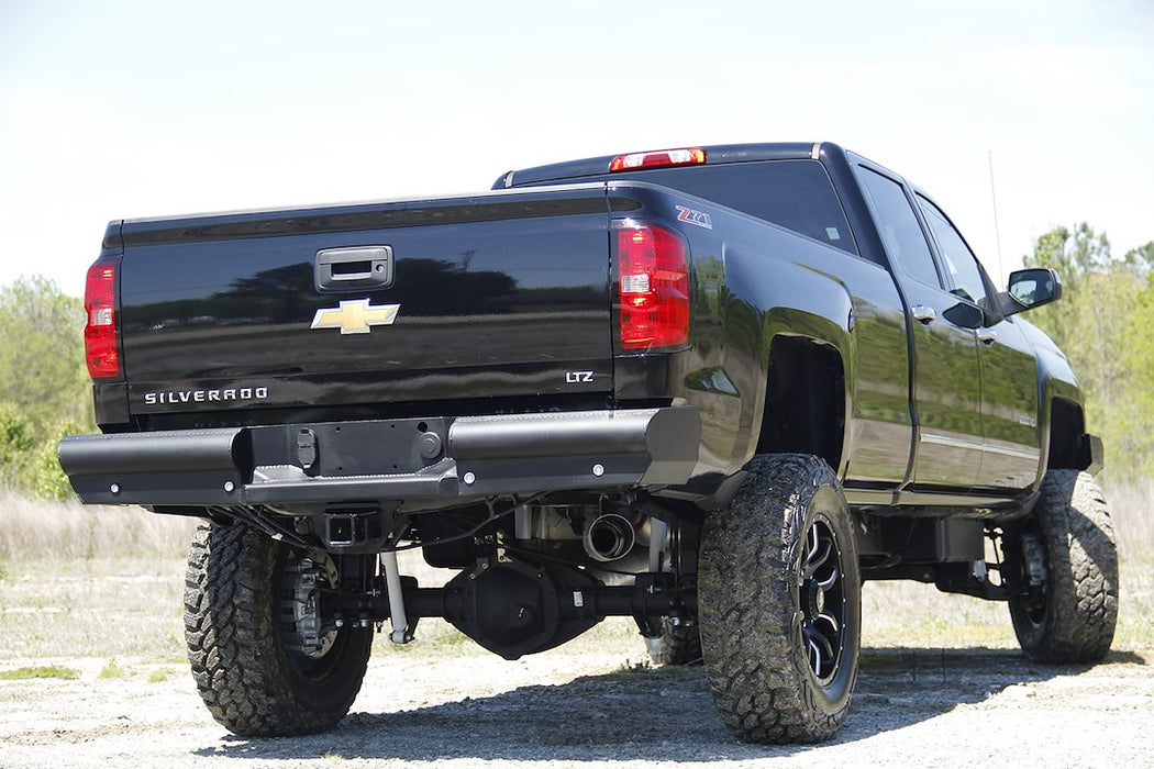 Fab Fours Black Steel Elite Rear Bumpers For 2015-2019 Chevrolet/GMC Silverado/Sierra 2500/3500 - CH14-U3050-1