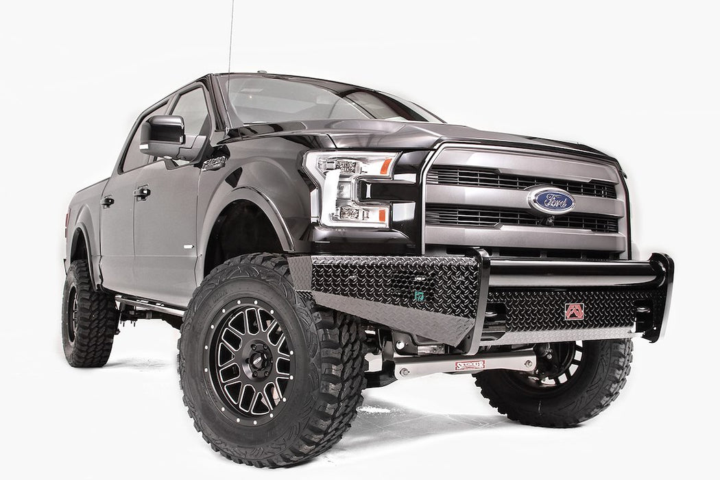 Fab Fours Black Steel Front Bumpers For 2009-2014 Ford F-150