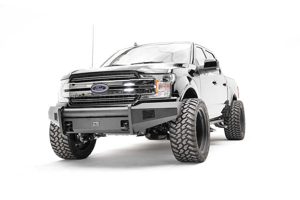 Fab Fours Black Steel Elite Front Bumpers For 2018-2020 Ford F-150