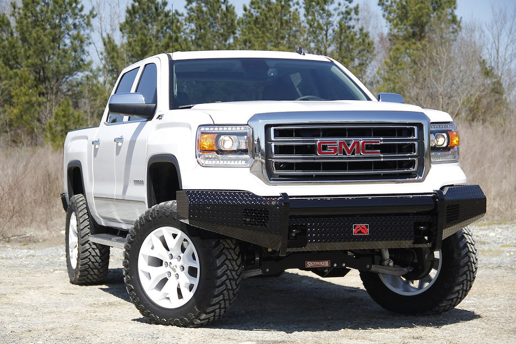 Fab Fours Black Steel Front Bumpers For 2007-2013 GMC Sierra 1500