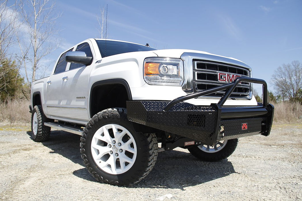 Fab Fours Black Steel Front Bumpers For 2007-2013 GMC Sierra 1500