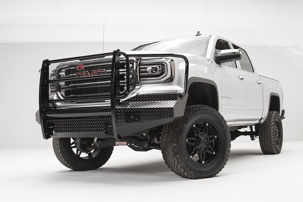 Fab Fours Black Steel Front Bumpers For 2016-2018 GMC Sierra 1500