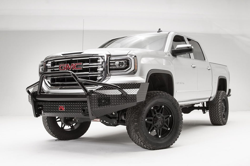 Fab Fours Black Steel Front Bumpers For 2016-2018 GMC Sierra 1500
