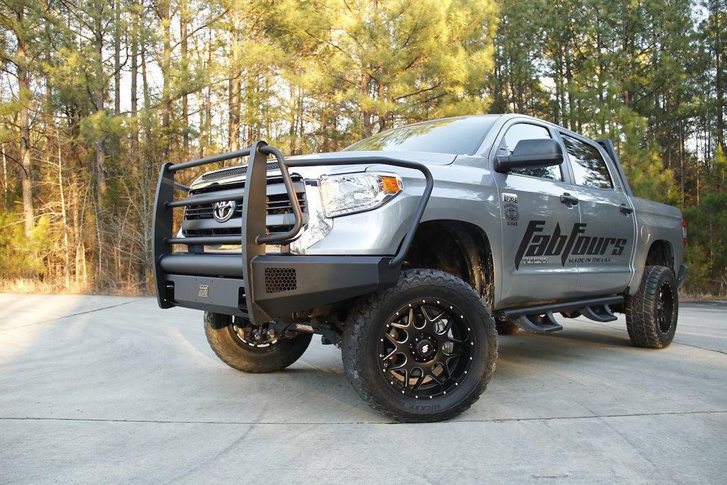 Fab Fours Black Steel Elite Front Bumpers For 2014-2021 Toyota Tundra
