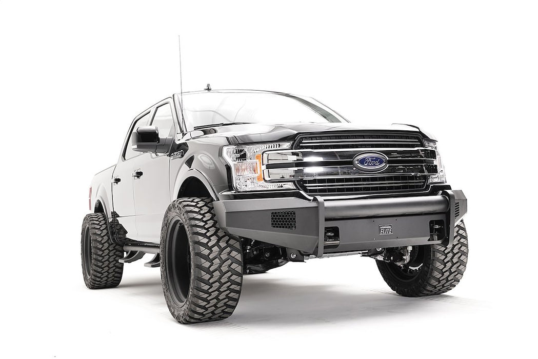 Fab Fours Black Steel Elite Front Bumpers For 2018-2020 Ford F-150