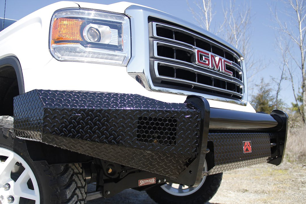 Fab Fours Black Steel Front Bumpers For 2007-2013 GMC Sierra 1500