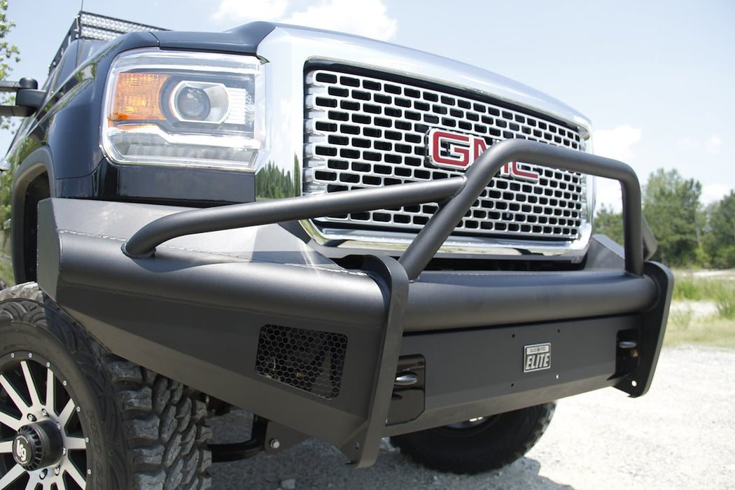 Fab Fours Black Steel Elite Front Bumpers For 2015-2019 GMC Sierra 2500/3500