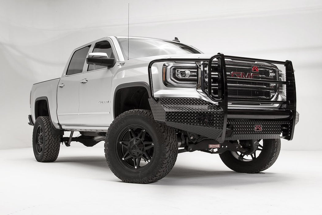 Fab Fours Black Steel Front Bumpers For 2016-2018 GMC Sierra 1500
