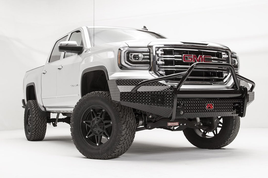 Fab Fours Black Steel Front Bumpers For 2016-2018 GMC Sierra 1500