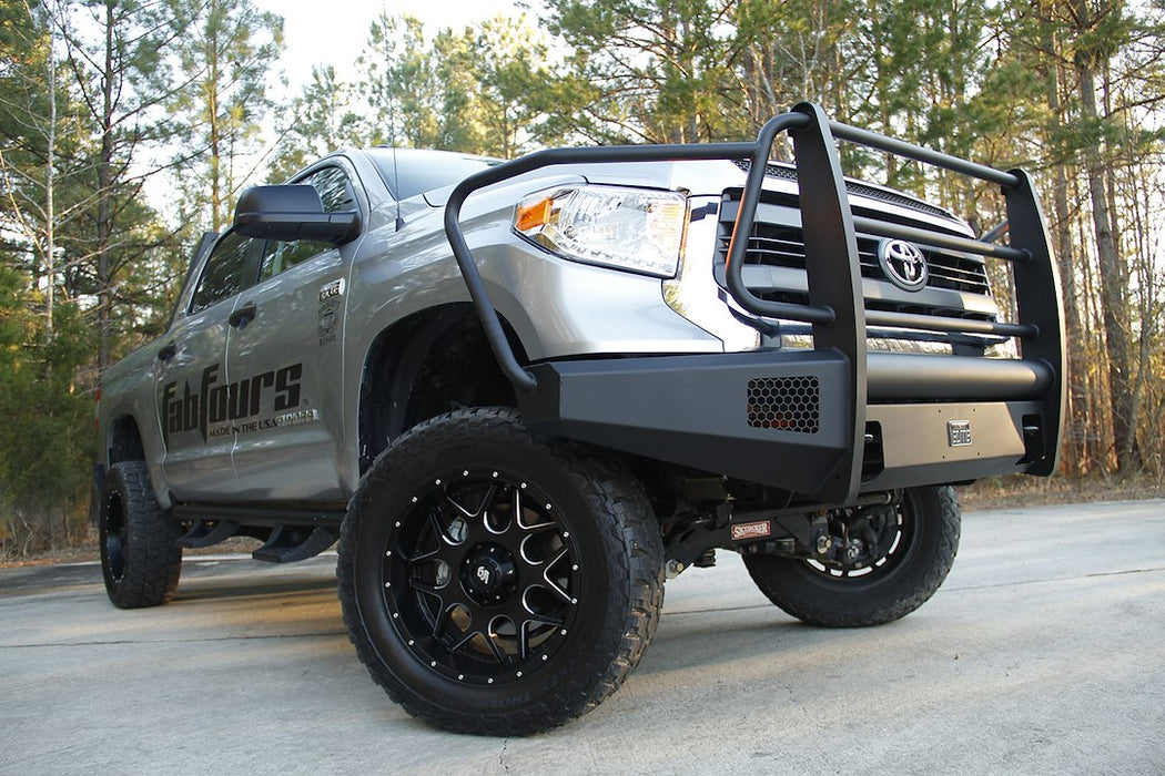 Fab Fours Black Steel Elite Front Bumpers For 2007-2013 Toyota Tundra