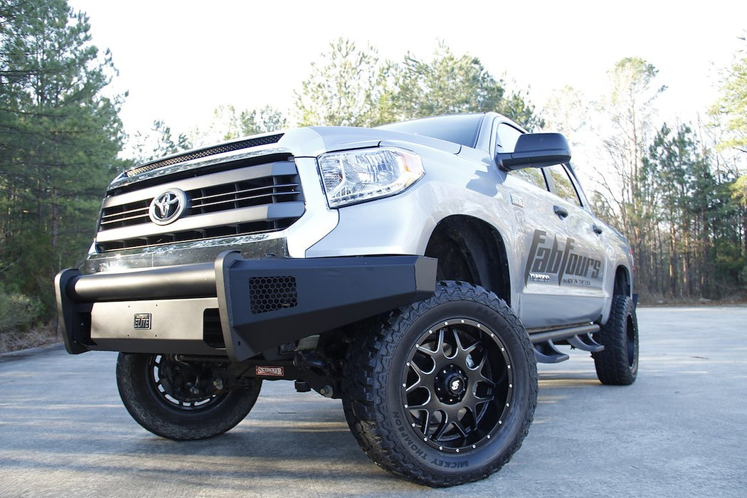 Fab Fours Black Steel Elite Front Bumpers For 2014-2021 Toyota Tundra