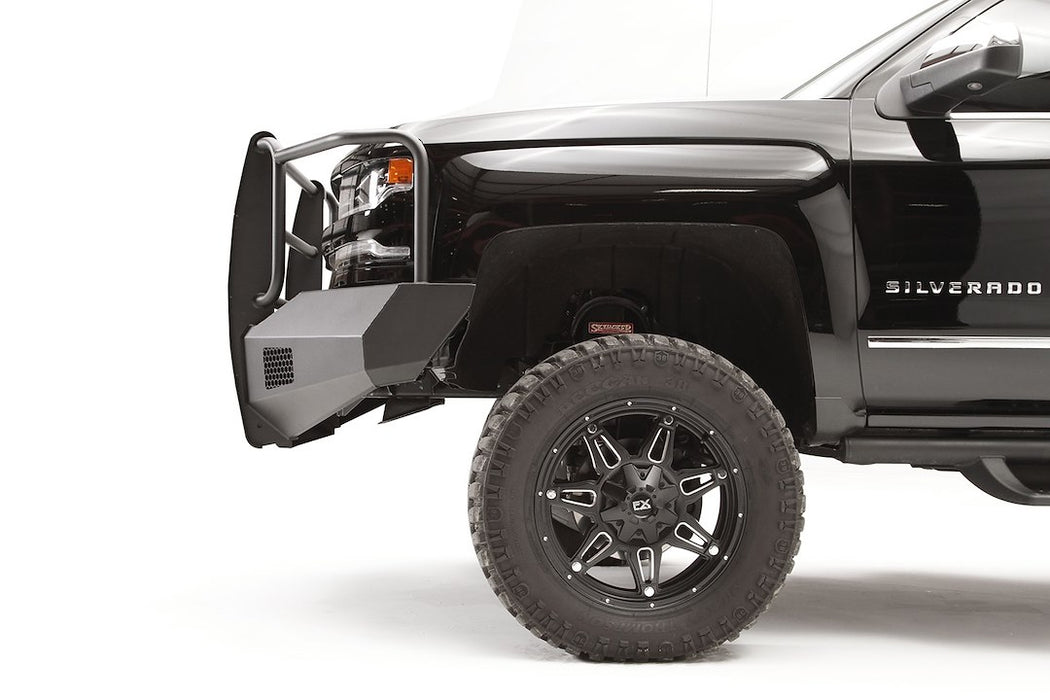 Fab Fours Black Steel Elite Front Bumpers For 2016-2018 Chevrolet Silverado 1500 & 2019 LD