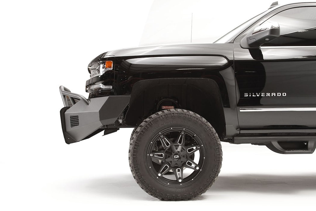 Fab Fours Black Steel Elite Front Bumpers For 2016-2018 Chevrolet Silverado 1500 & 2019 LD