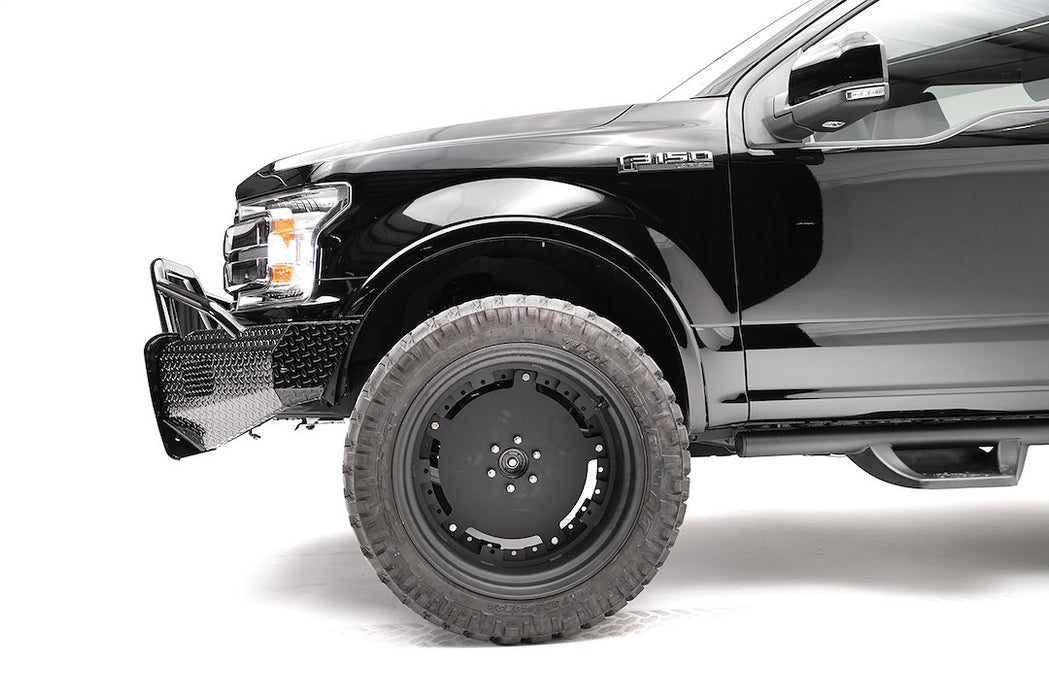 Fab Fours Black Steel Front Bumpers For 2018-2020 Ford F-150