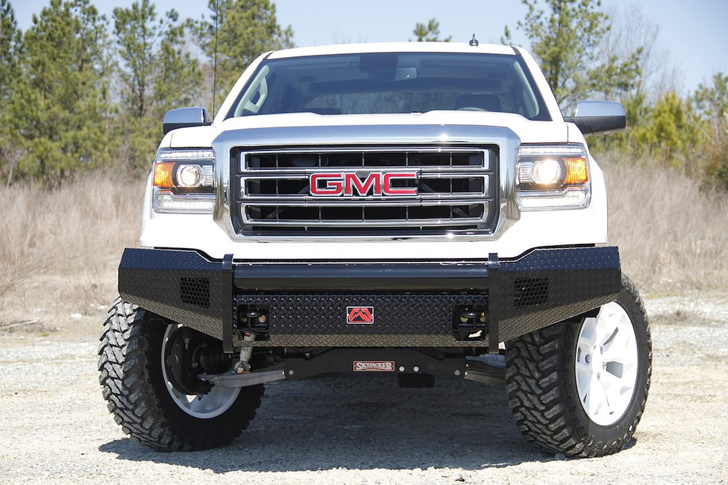 Fab Fours Black Steel Front Bumpers For 2007-2013 GMC Sierra 1500