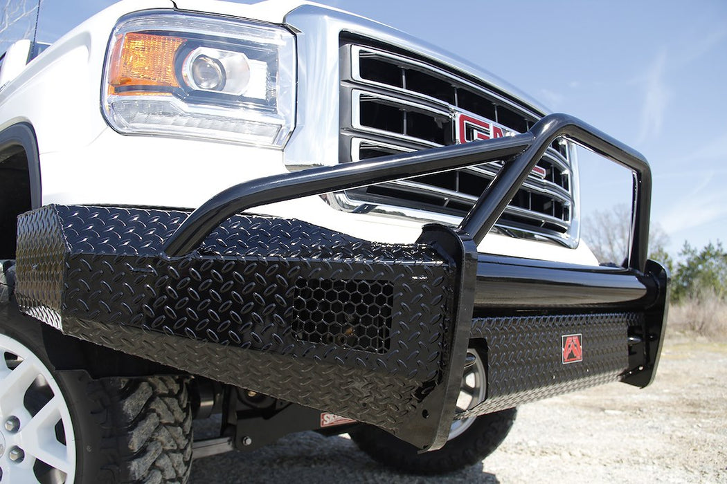 Fab Fours Black Steel Front Bumpers For 2007-2013 GMC Sierra 1500