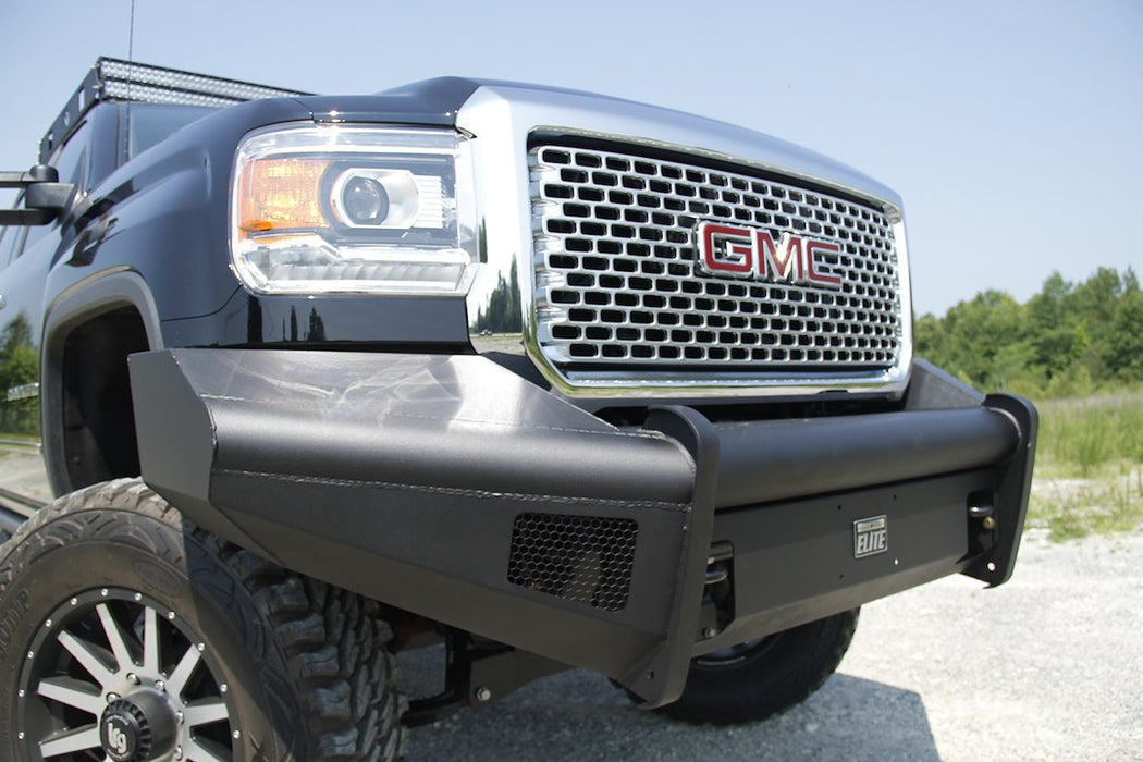 Fab Fours Black Steel Elite Front Bumpers For 2015-2019 GMC Sierra 2500/3500