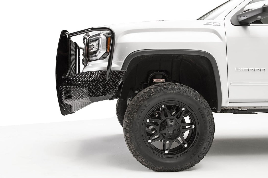 Fab Fours Black Steel Front Bumpers For 2016-2018 GMC Sierra 1500