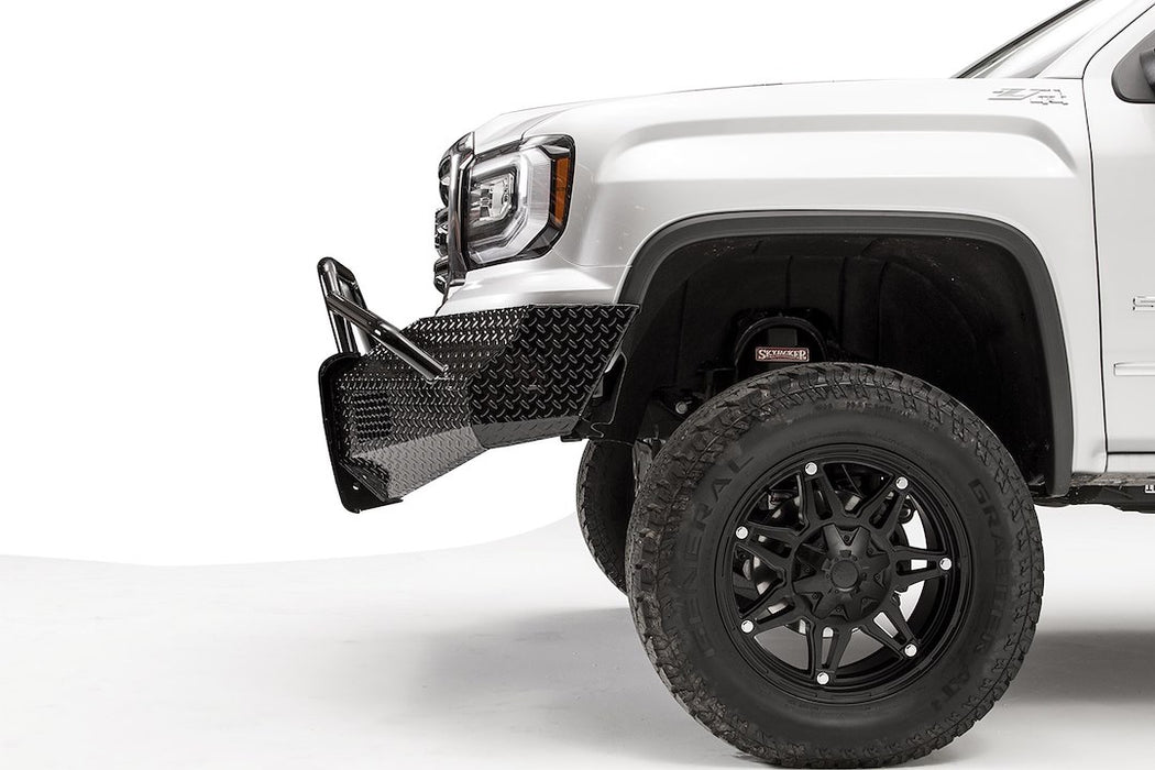 Fab Fours Black Steel Front Bumpers For 2016-2018 GMC Sierra 1500