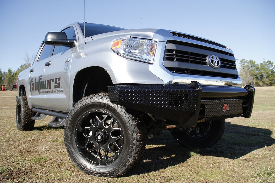 Fab Fours Black Steel Front Bumpers For 2014-2021 Toyota Tundra