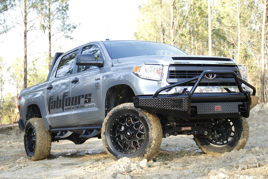 Fab Fours Black Steel Front Bumpers For 2014-2021 Toyota Tundra