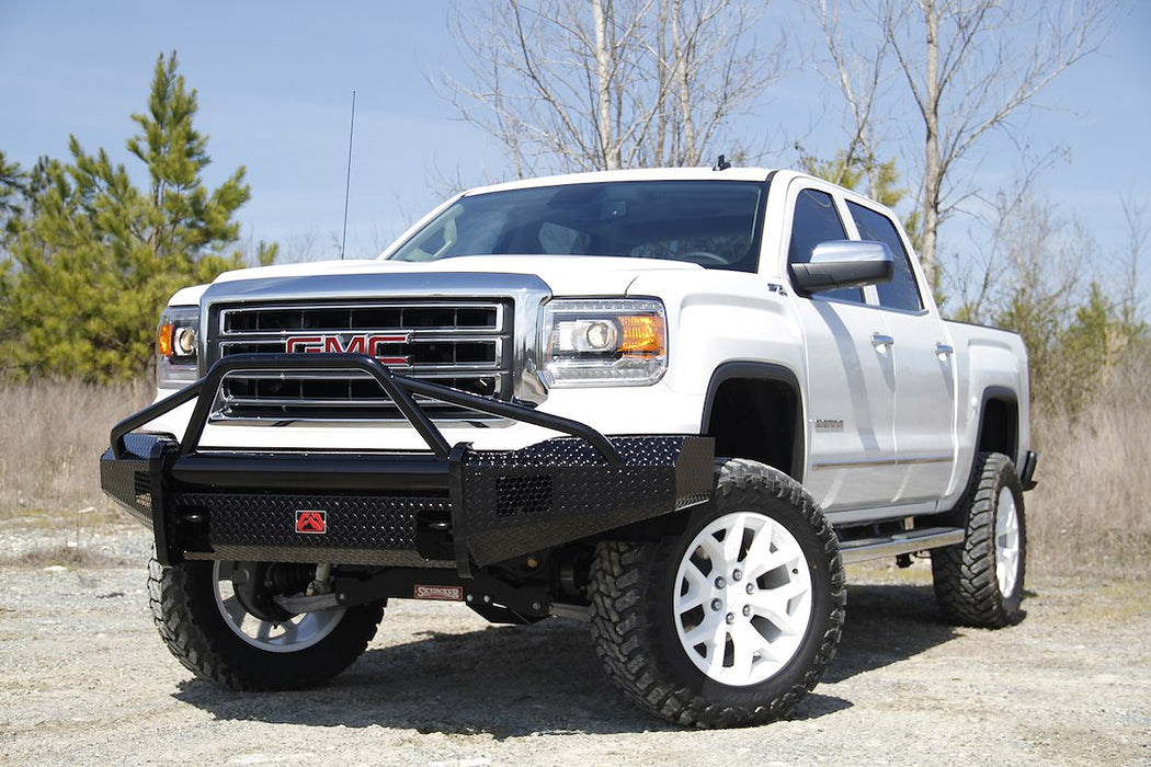 Fab Fours Black Steel Front Bumpers For 2007-2013 GMC Sierra 1500