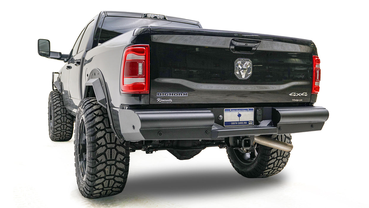 Fab Fours Black Steel Elite Rear Bumpers For 09-18 RAM 1500, 19-24 Classic & 10-18 2500/3500 - DR10-U2950-1