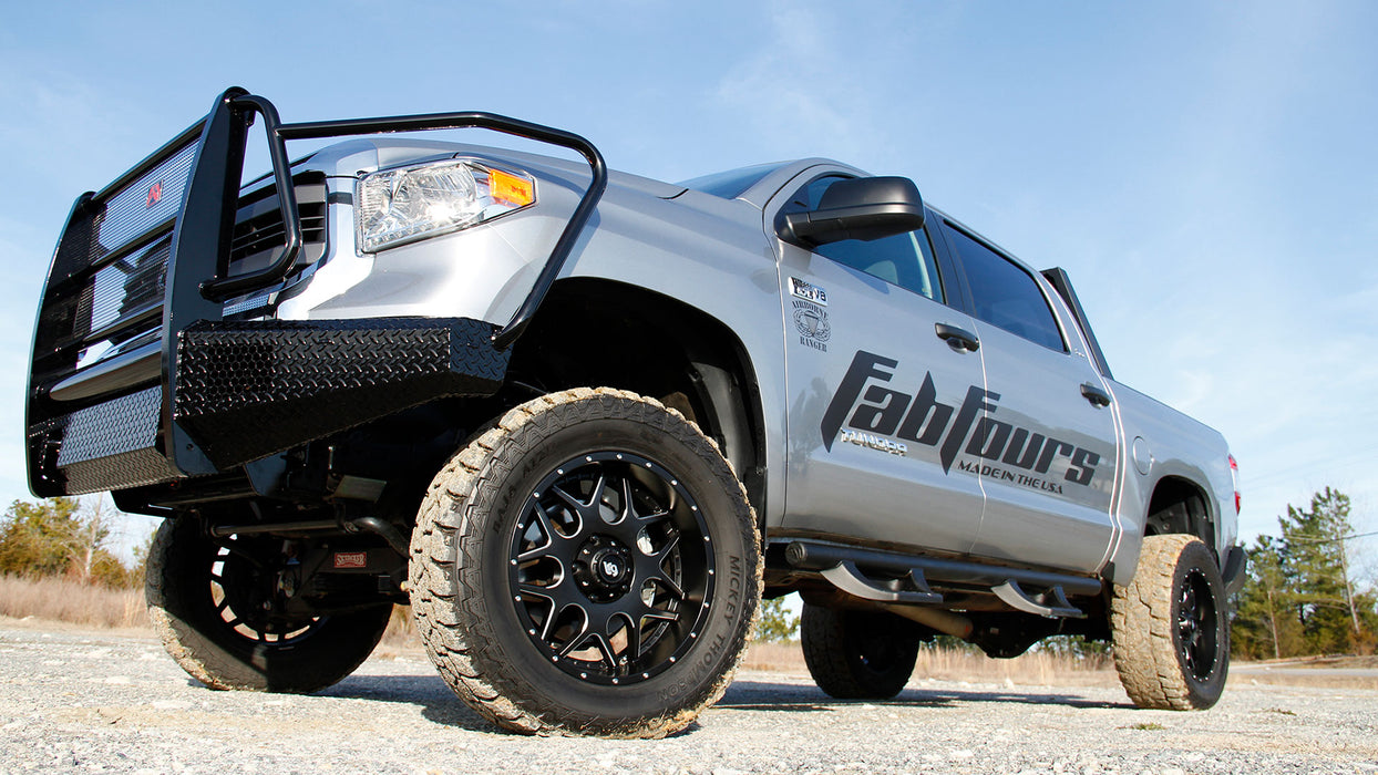 Fab Fours Black Steel Front Bumpers For 2007-2013 Toyota Tundra