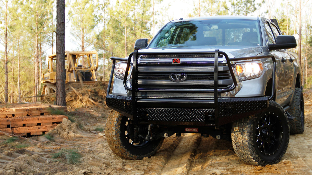 Fab Fours Black Steel Front Bumpers For 2007-2013 Toyota Tundra